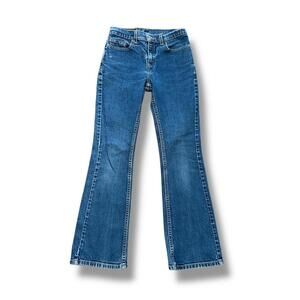 Medium - Dark Wash Low Rise Levi's Flares